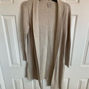 Chico's Cream Cardigan Sweater Lightweight Knit